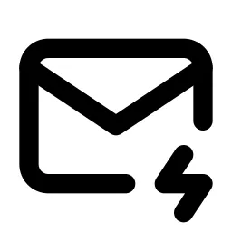 Mail Bolt Line Icon