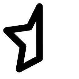 Star Half Line Icon