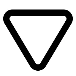 Triangle Inverted Line Icon
