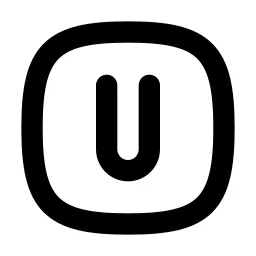 Square Rounded Letter U Line Icon