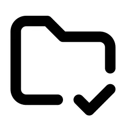 Folder Check Line Icon
