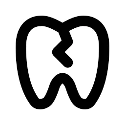 Dental Broken Line Icon