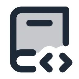 Book Code Duotone Icon