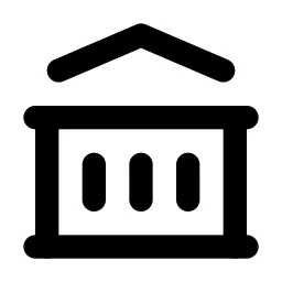 Building Bank Line Icon