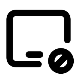 Device Ipad Horizontal Cancel Line Icon