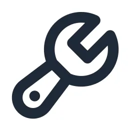 Wrench 3 Line Icon