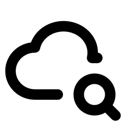 Cloud Search Line Icon