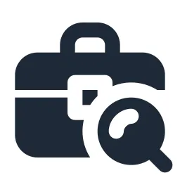 Briefcase Search Solid Icon