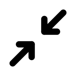 Arrows Diagonal Minimize 2 Line Icon