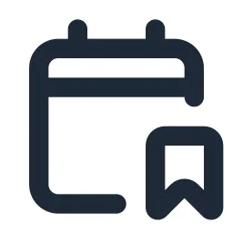 Calendar Bookmark Line Icon