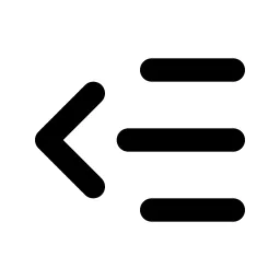 Indent Decrease Line Icon