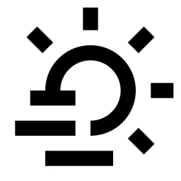 Sun Foggy Line Icon