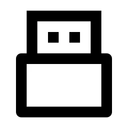 U Disk Line Icon