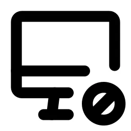 Device Imac Cancel Line Icon