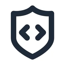 Shield Code Line Icon