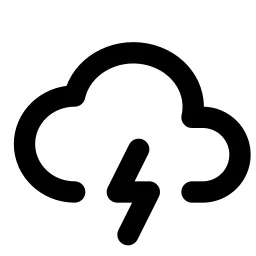 Cloud Storm Line Icon