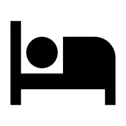 Hotel Bed Fill Icon