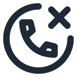 Phone Close Circle Line Icon