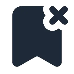 Bookmark Delete Solid Icon