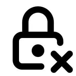 Lock X Line Icon
