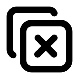 Copy X Line Icon