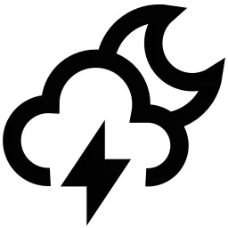 Lightening Storm Cloud Icon