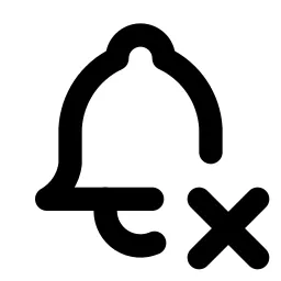 Bell X Line Icon