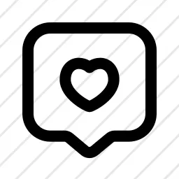 Bubble Heart Comment Feedback Icon