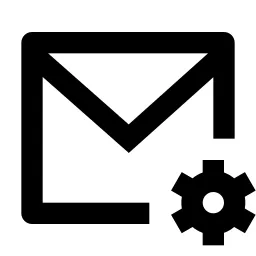 Mail Settings Line Icon