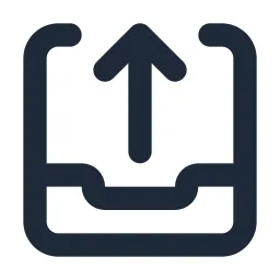 Inbox 2 Export Line Icon