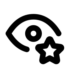 Eye Star Line Icon