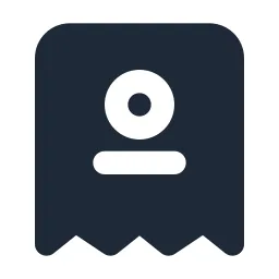 Receipt User Solid Icon