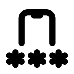 Password Mobile Phone Line Icon