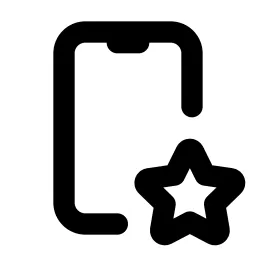 Device Mobile Star Line Icon