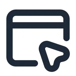 Browser Arrow Line Icon