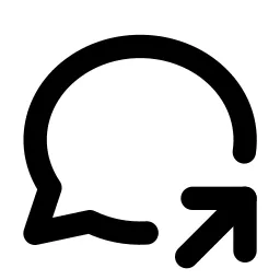 Message Circle Share Line Icon