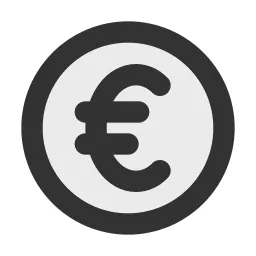 Euro Circle Duotone Icon