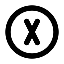 Circle Letter X Line Icon