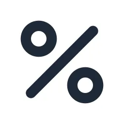 Percent Line Icon