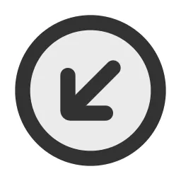 Arrow Down Left Circle Duotone Icon