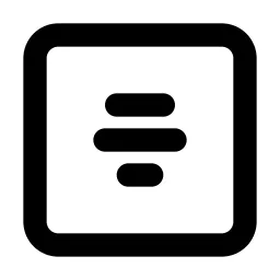 Align Box Center Middle Line Icon