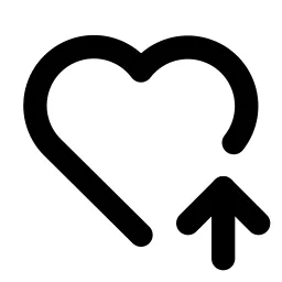 Heart Up Line Icon