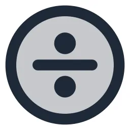 Divide Circle Duotone Icon