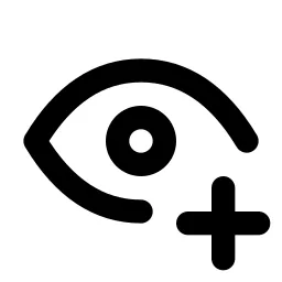 Eye Plus Line Icon