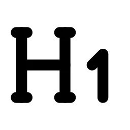 H 1 Line Icon