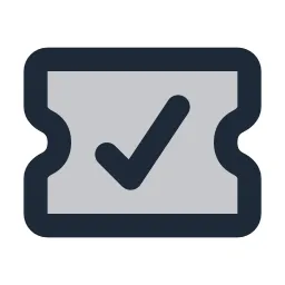 Ticket 2 Check Duotone Icon
