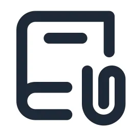 Book Attachment Line Icon