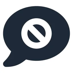 Chat 2 Restricted Solid Icon