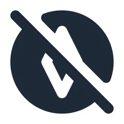 Compass Off Solid Icon