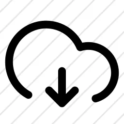 Cloud Simple Download Icon